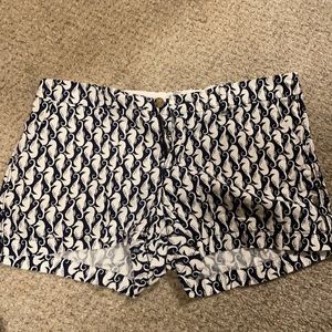 Blue & White Seahorse Shorts